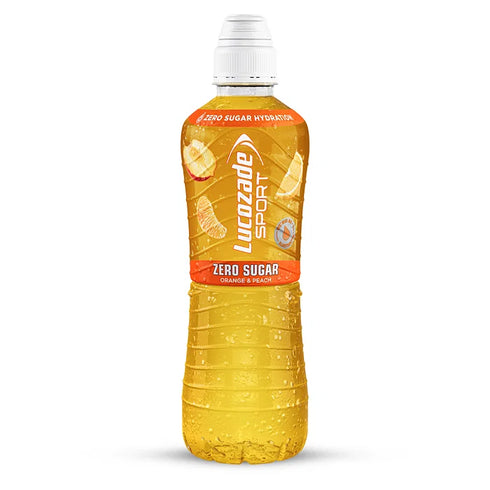 Lucozade orange and peach zero sugar 500ml